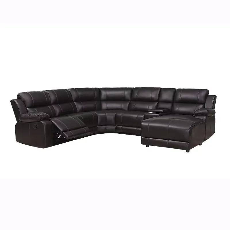 The multi functional sofa combination in the corner of the living room can be used for lying leather sofas