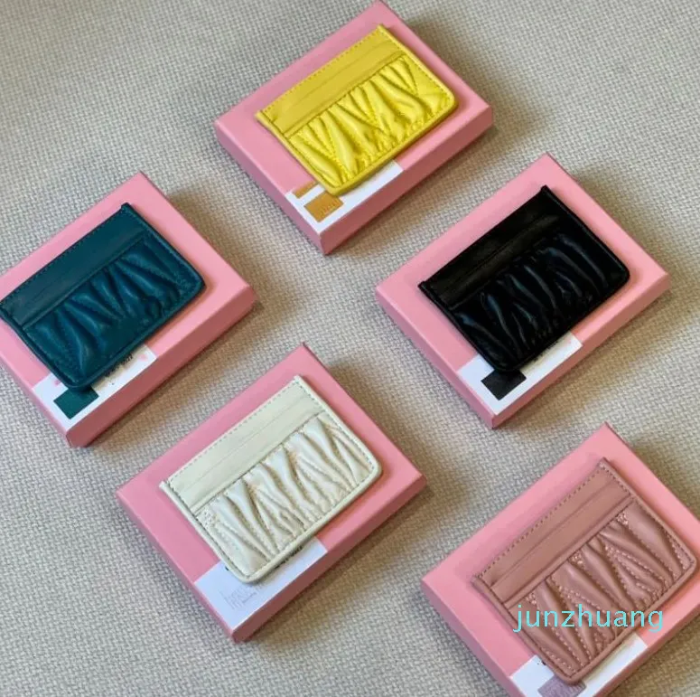Mini carteiras bolsas para mulheres designers clássicos carteira curta moda cartões de crédito titular pele carneiro bolso sacos couro