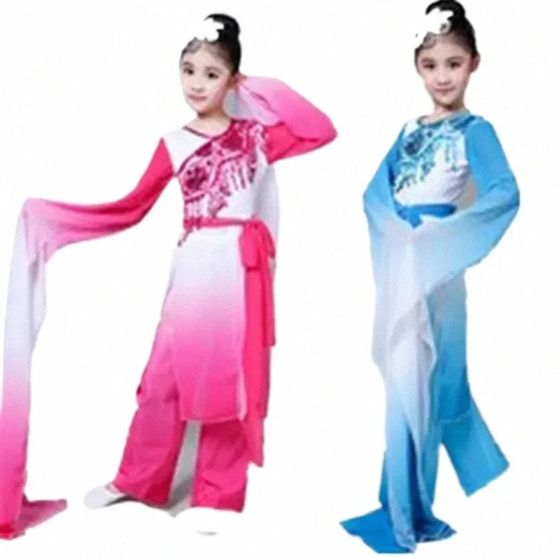 Enfants manches d'eau danse Costumes de danse classique filles Plucking Wei Costumes Surprise Dance filles Costumes l3jM #