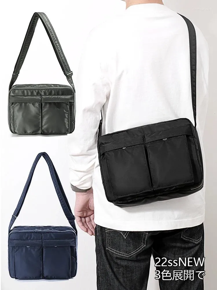 Сумки-тоут в японском стиле, модная сумка-мессенджер из нейлоновой ткани, мужская водонепроницаемая сумка через плечо на одно плечо, повседневная сумка на груди