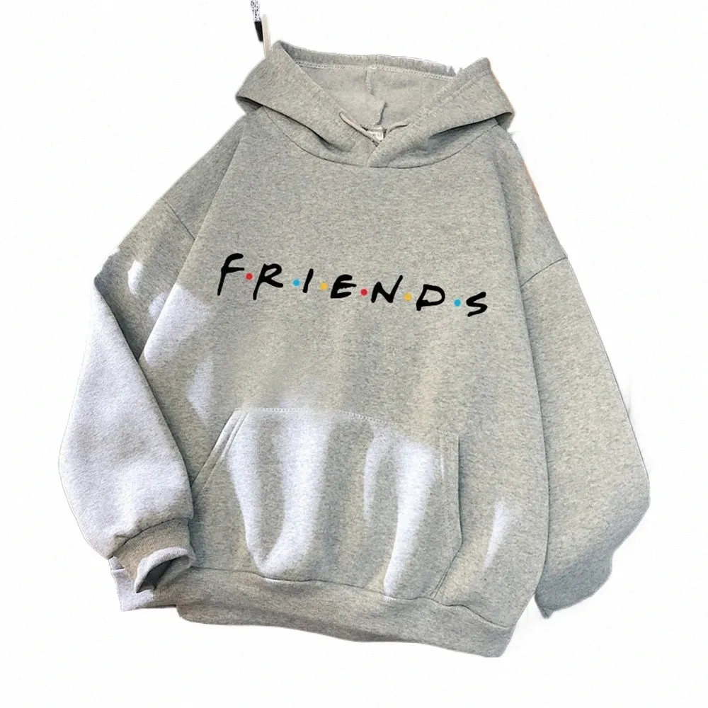 mulheres amigos impressão hoodie lg manga pulôver fi roupas casuais cor sólida feminina primavera outono fi streetwear z7pj #