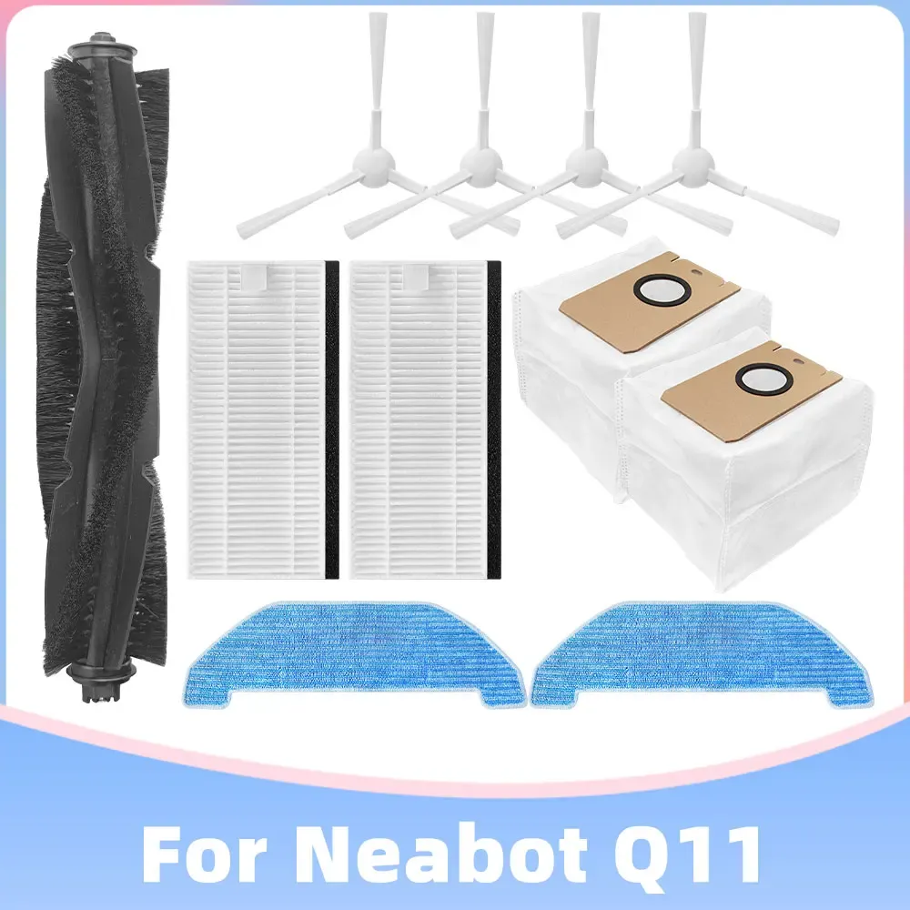 Zappers pour Neabot Q11, rouleau principal, brosse latérale, filtre Hepa, sac à poussière, chiffon de vadrouille, remplacement de Robot aspirateur, pièce accessoire