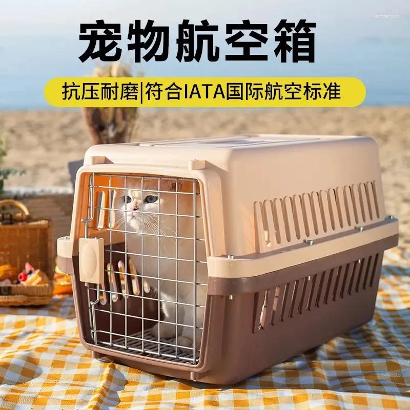Kattbärare Portable Cage utomhus reser Birdcage Suitcase Flight For and Birds