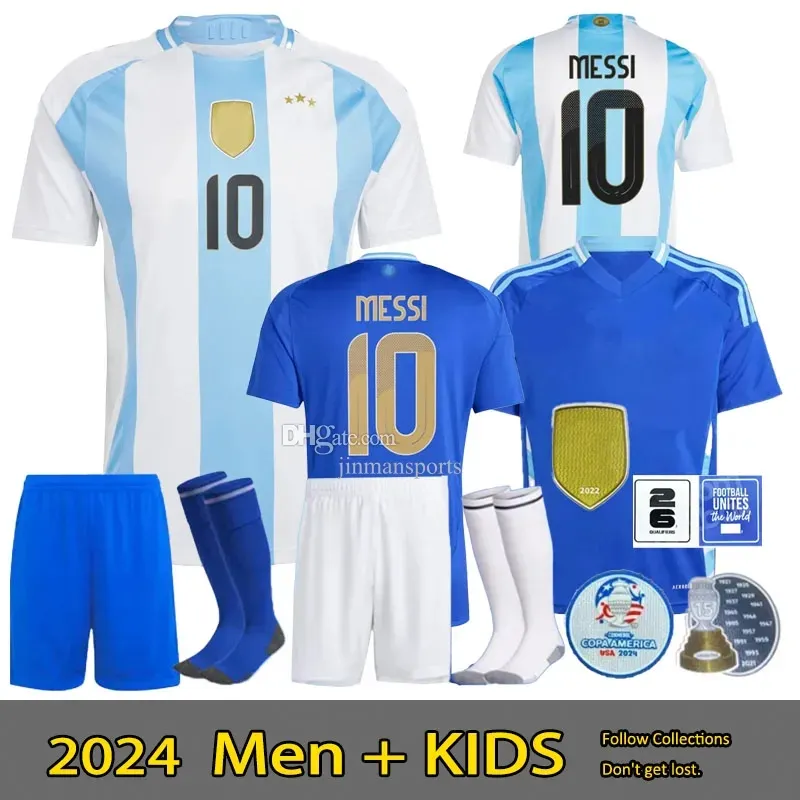 Argentine Jersey 2024 COPA America Maradona Argentino Football Shirts Kids Kit Player Version