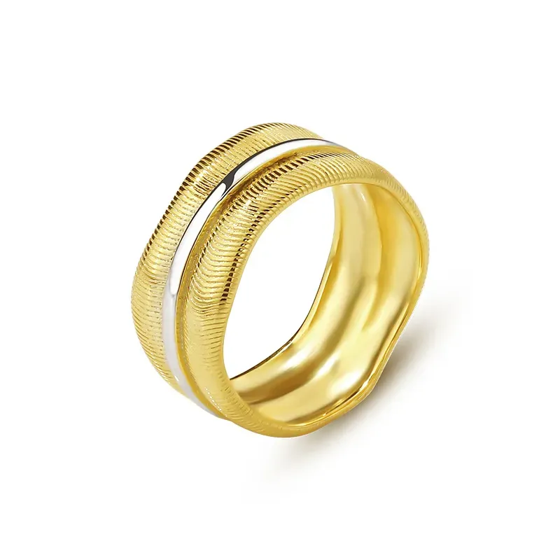Ringen Sterling zilveren Italiaanse retro geborstelde ambachtelijke lichte luxe ring gepersonaliseerde zware industrie niche highend ring