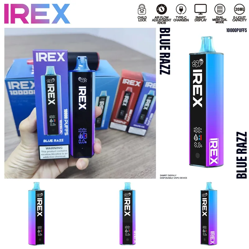 Beste wegwerp E Sigaret Oringinal 10000 Puffs Irex 10K Groothandel I Vapes Degital Screen Vape