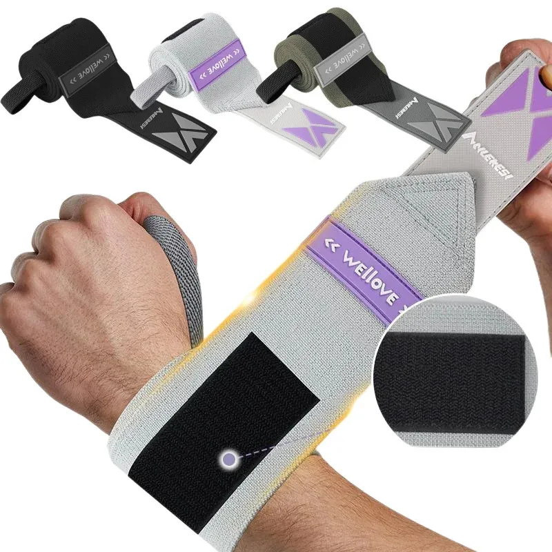 1Pair Pressure Wrist Wrap för viktlyftningslängd 70 cm Kraftlyftning av handleden för gymmet Fitness Strength Training Wrist Support 240322