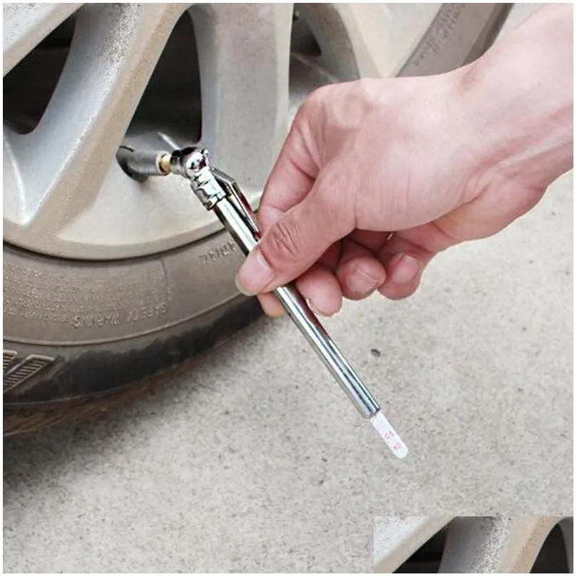 Diagnostic Tools Portable Tire Air Pressure Test Gauge Vehicle Car Motorcycle Tyre Meter Pen Psi Drop Delivery Automobiles Motorcycles Otolt