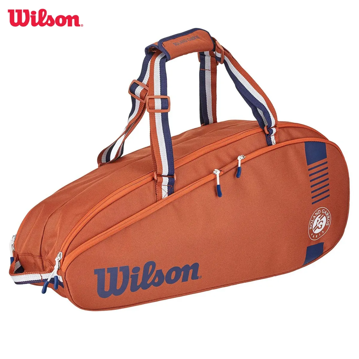 Sacos wilson 2023 frança equipe aberta 6 pacote duffel raquete de tênis saco roland garros torneio de quadra de argila saco de raquete de tênis argila marinha