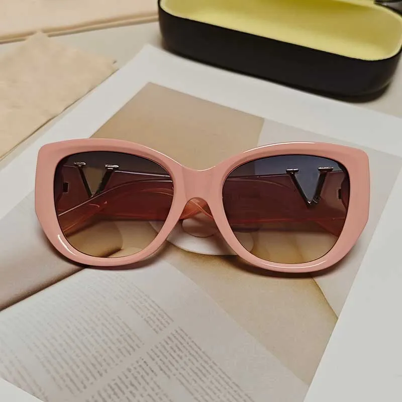 2024 Owalne okulary przeciwsłoneczne dla kobiet kota oko masło przeciwsłoneczne duże ramy Wysokiej jakości ochronne okulary przeciwsłoneczne damskie szklanki