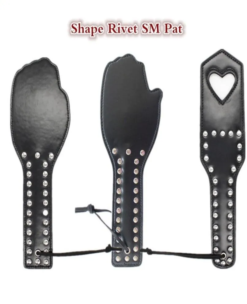 Fist Palm Heart Black butt pat BlTCH SM Flog Spank Paddle Beat Submissive Slave Kinky Fetish BDSM Whip Torture Gear Sex Toy7621673