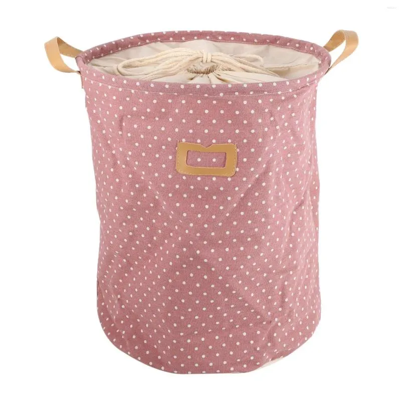 Storage Bottles Waterproof Laundry Basket Gift Bag Clothes Home Bucket Children'S Toys Pink