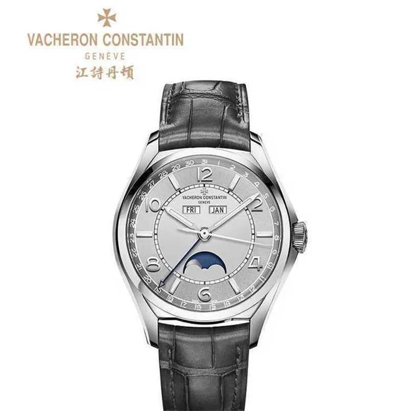 ZF Factory VacherinsConstantinns Overseas Swiss Watch Men Men Jiangshi Danton Wulu Type Полный календарь Maleccmd