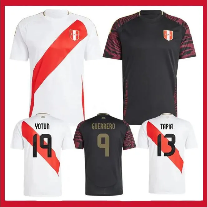 2024 Peru Soccer Jerseys Lapadula Guerrero Tapia Trauco Pena Cartagena Grimaldo Callens National Fine 24 25 Football Kids Shirt