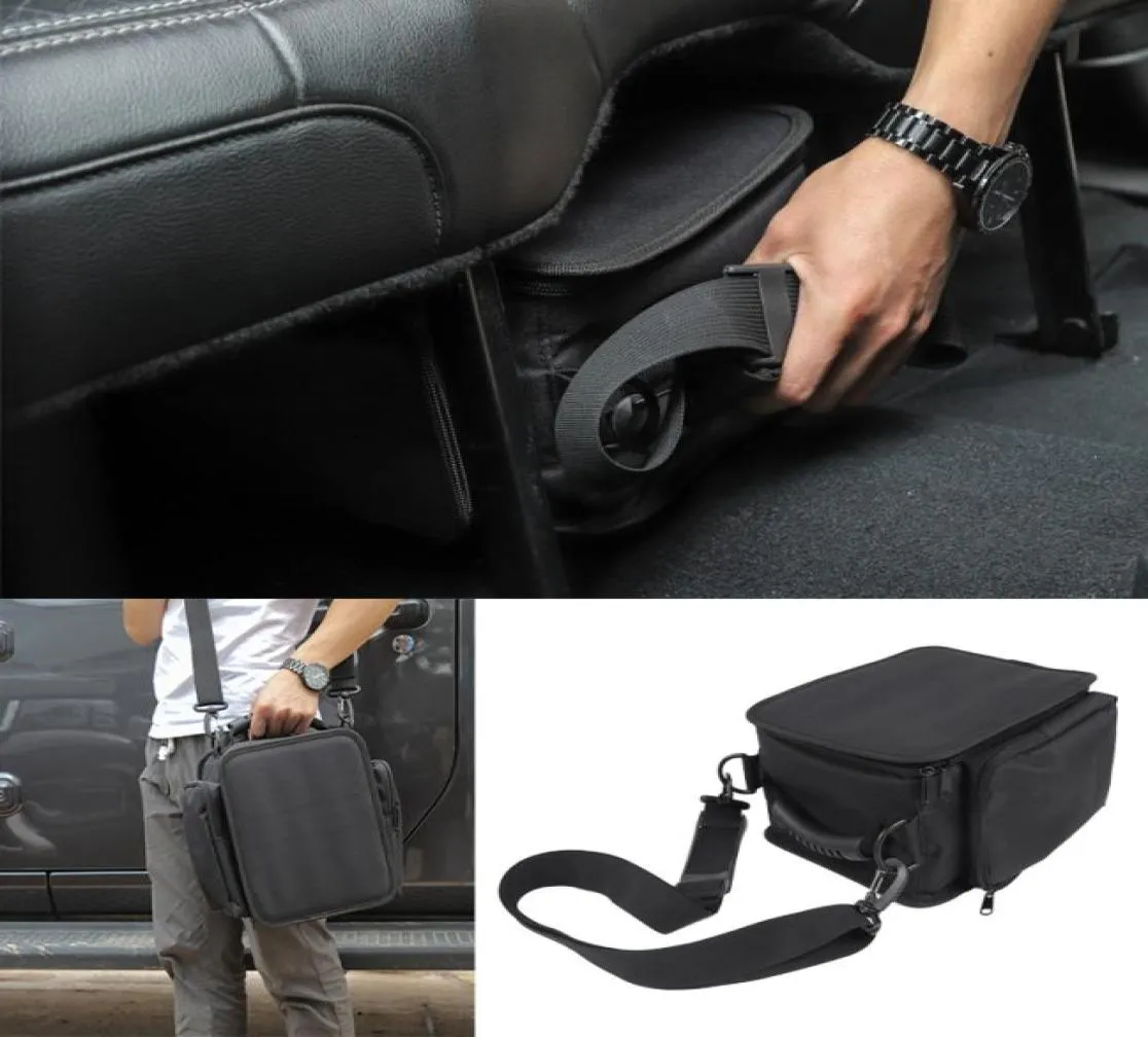 Bolsa de armazenamento preta para assento traseiro de carro, bolsa de armazenamento para jeep wrangler jl 2018, acessórios externos automotivos 2187618