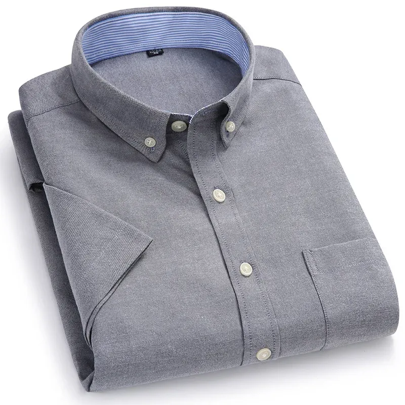 Men's Classic Oxford Shirt - 60% Cotton Button Down Dress Shirt With Pocket For Casual & Business Wear - View #2