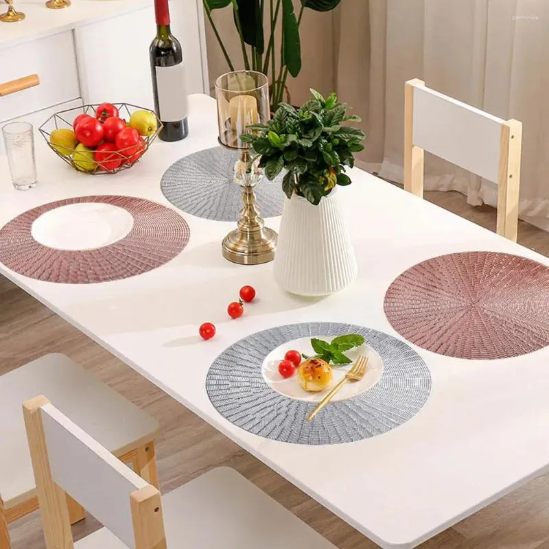 Maty stołowe dekoracyjne maty odporne na ciepło okrągłe rundę do domowej ochrony jadalni stylowej