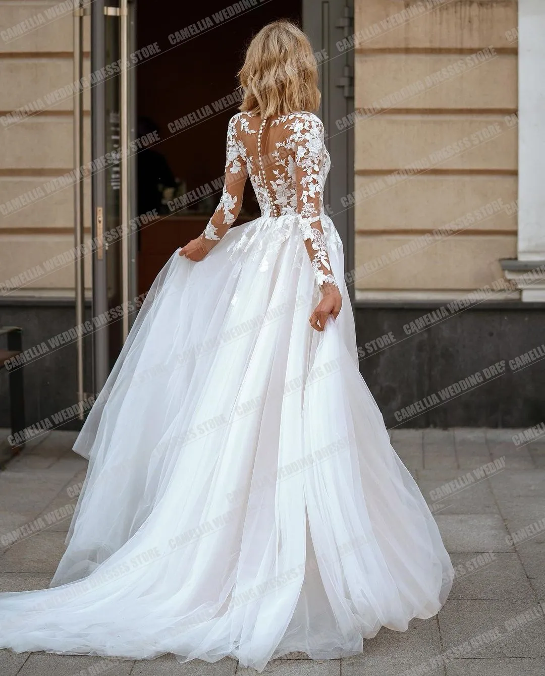 Luxurious Boho Wedding Dress: A-Line Tulle Gown, Sexy Appliques, Long  Sleeves, Sweetheart Neckline, Bohemian Bridal Gown - Shop Now! from Dhgate Boutique  Wedding Dresses