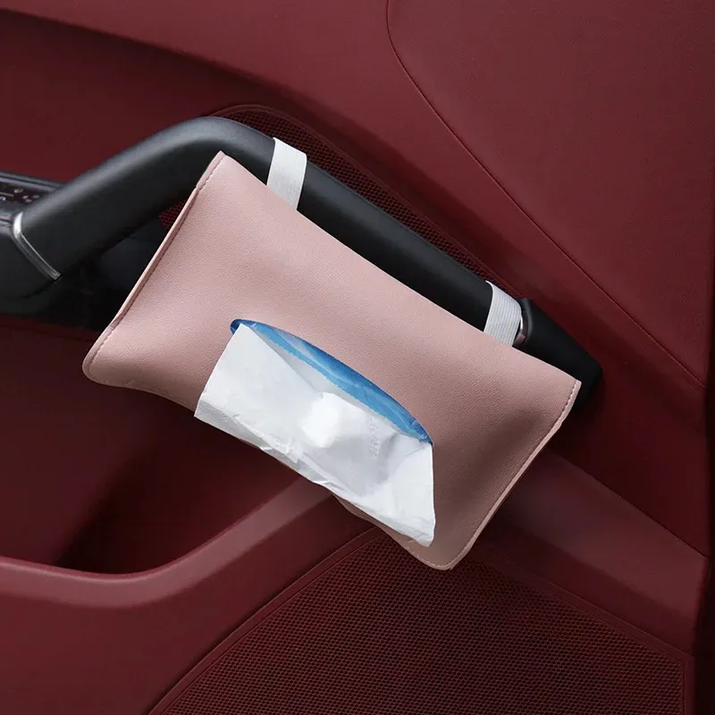 2024 Car Tissue Box Towel Sets Car Sun Visor Tissue Box Holder Auto Interior Storage Decorationfor car sun visor tissue