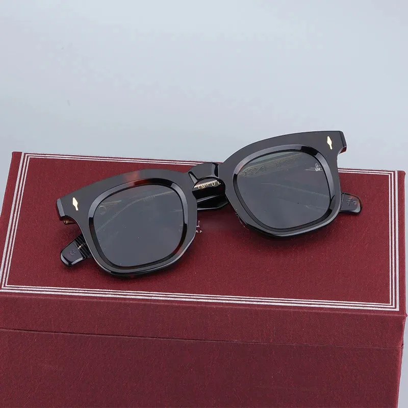 Japanese JMM Original Devaux Solglasögon Square Classical Designer Acetate Handmade Solar Glasses Designer Eyewear With Original 240320