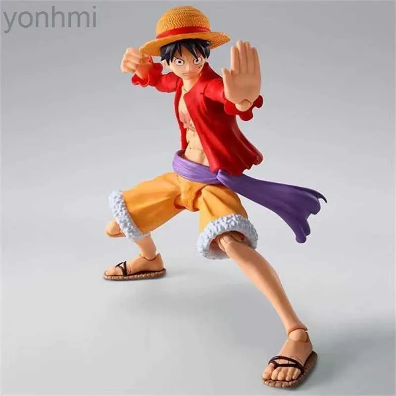 Anime Manga 15cm Anime ONE PIECE SHF Monkey D Luffy Action Figures PVC The War of The Island Of Ghosts Luffy Collection Model Ornaments Toys 24329