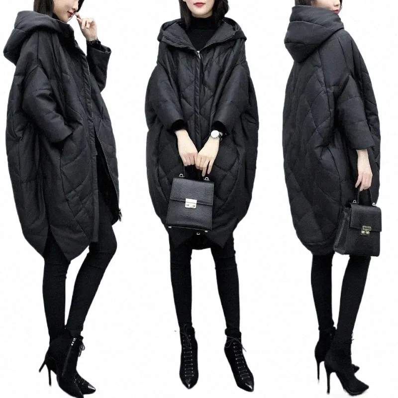 coco-type Cott Clothes Female 2022 New Winter Medium And Lg Jacket Temperament WomenPU Leather Cloak Coat Thickened Warm F8Bl#