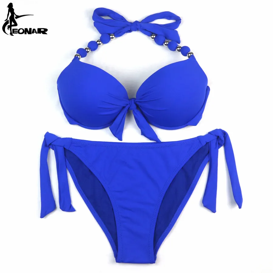 Plus Size Royal Blue Two Piece Swimsuit Push Up Bikinis Combined
