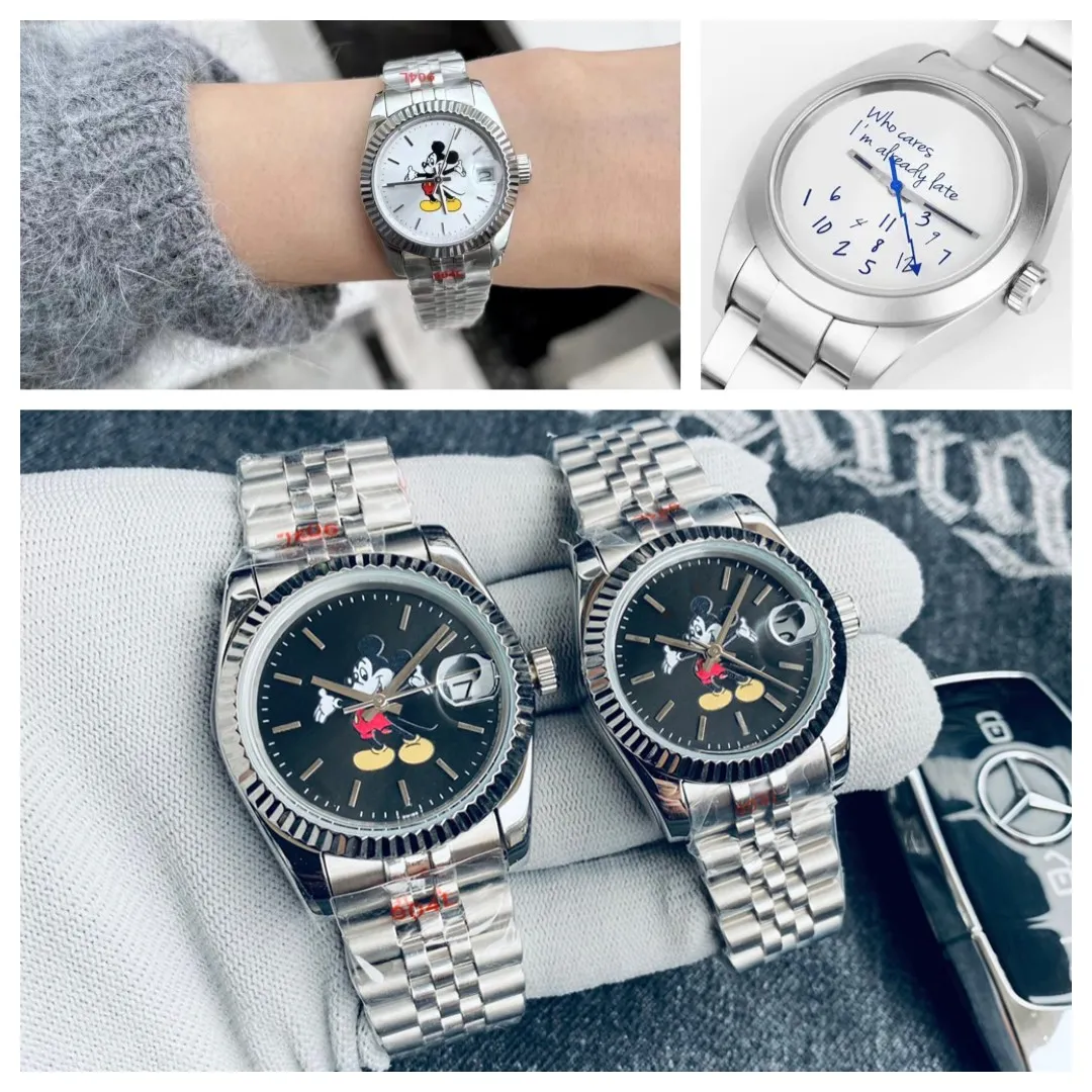 Senhoras moda clássico movimento mecânico automático relógio 41mm aço inoxidável relógio masculino lazer esportes relógio de luxo designer masculino relógio montre de luxe