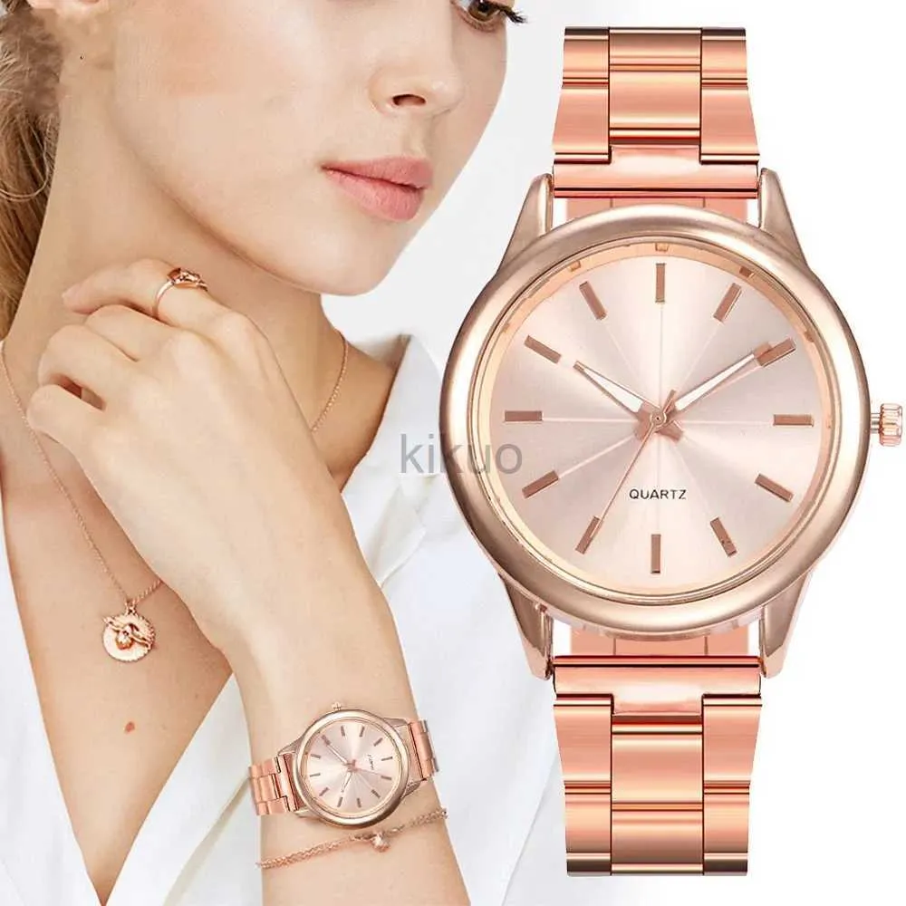 Relógios de pulso 2023 relógios de luxo quartzo aço inoxidável dial casual bracele presente de pulso para mulheres relógio senhoras relógio de ouro relojes para mujer 24329