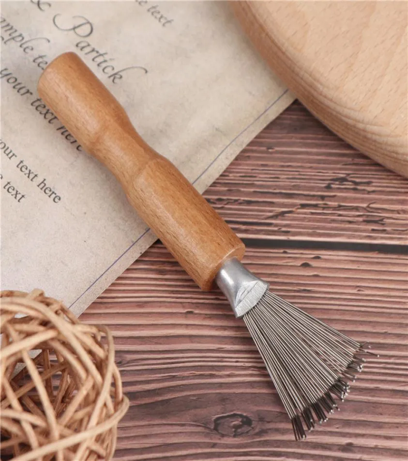 Wooden Comb Cleaner Delicate Cleaning Removable Hair Brush Comb Cleaner Tool Handle Embeded Tool1012438