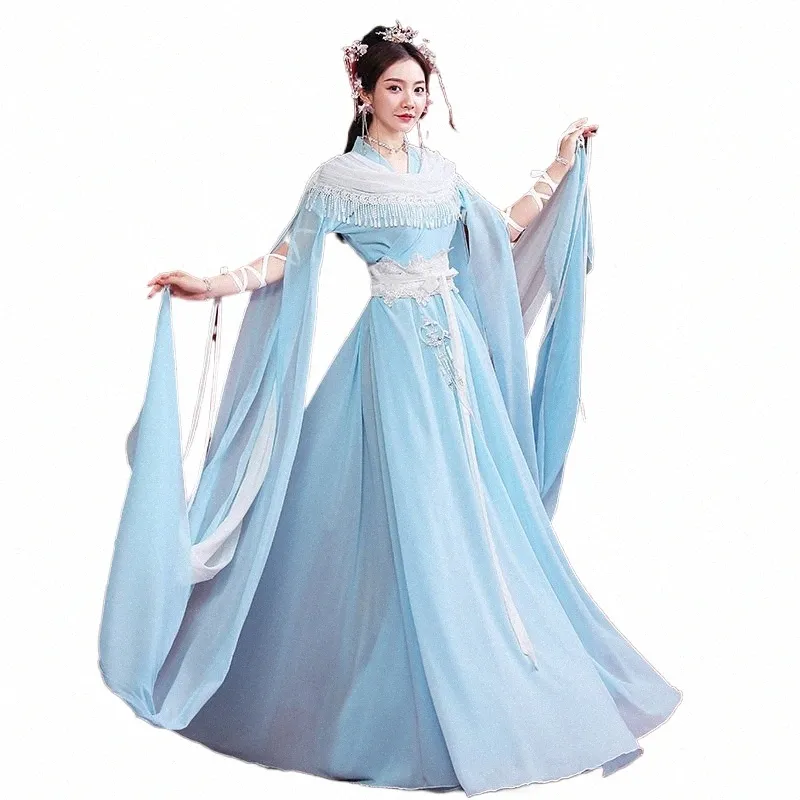 2020 chinois traditionnel femmes Hanfu Costume femme Han dynastie Princ Dance Dr Costumes de danse classique fée Dr SL4505 s25j #
