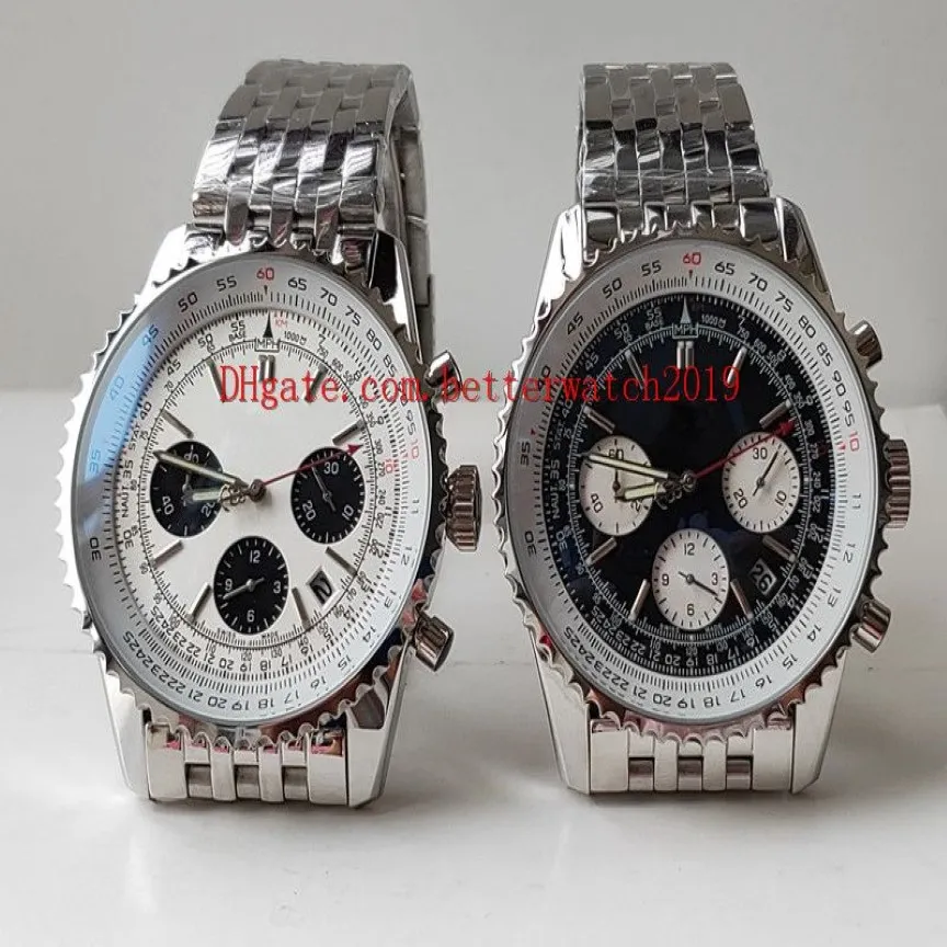 Herenhorloges in 2 kleuren Kwaliteitshorloge 45 mm Navitimer AB031021 BF77 453A Chronograaf Werkend quartz vouw roestvrij staal 202251n