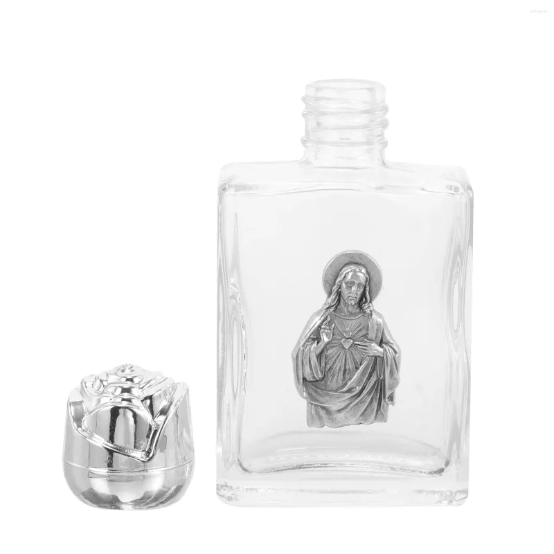 Vasen, Hochzeitsdekorationen, Weihwasserflasche, kleine Jesus-Dekorationsflaschen, Exorzismus-Glas, katholische Reisen