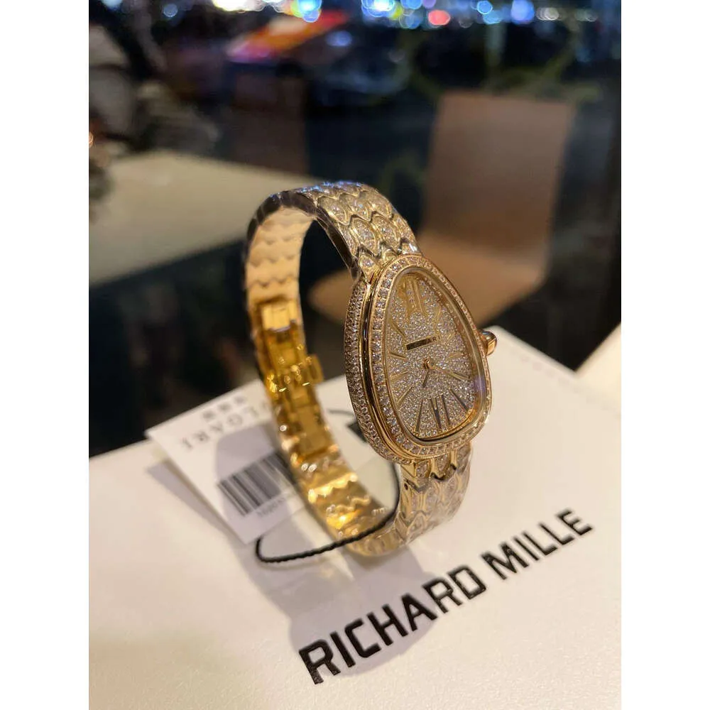 Womenswatch Bvlgairs relógios de luxo Serpenti Luxury Lady Women Watch New Swiss Seduttori Gilded Snake Shadow Full Diamond Women's R3AS JZBK