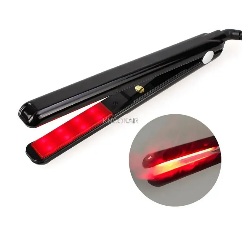 Irons Hot Sale Ultrasonic Infrared Hair Care Iron Recovers The Damaged Hair LCD Display Hair Treatment Styler Cold Iron Straightener