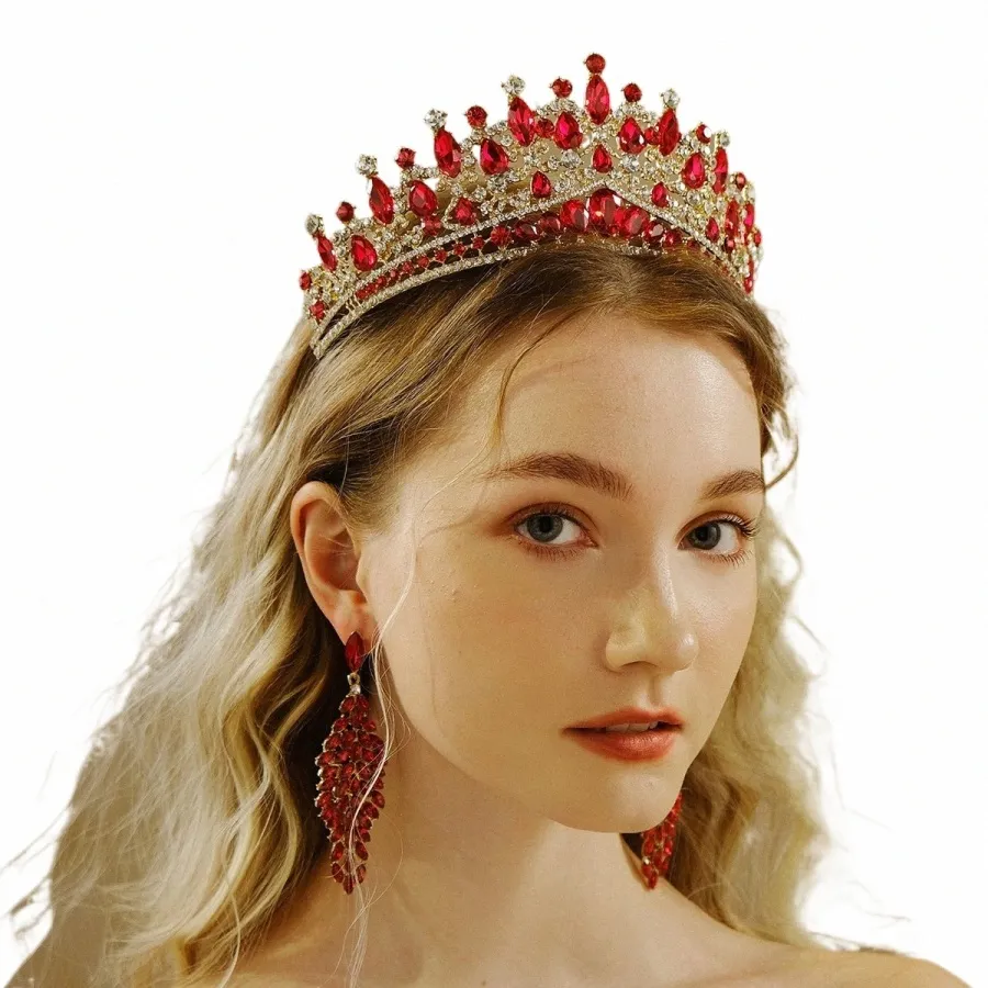 bröllop krona kristall brud rhineste tiaras och kronor för kvinnor hår accores brud hår smycken party headpiece gåva o5hy#