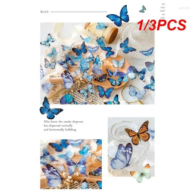Window Stickers 1/3PCS Bag Colorful Self-adhesive Butterfly For Handbook Wall Sticks Home Bedroom Decoration Stationery