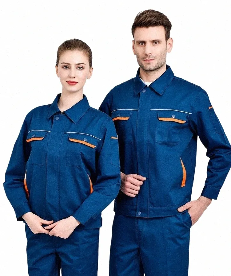 2023 Otoño LG Manga Ropa de trabajo para hombres Mujeres Monos Traje Reparación de automóviles Cstructi Taller Durable Trabajador Uniformes B0hu #