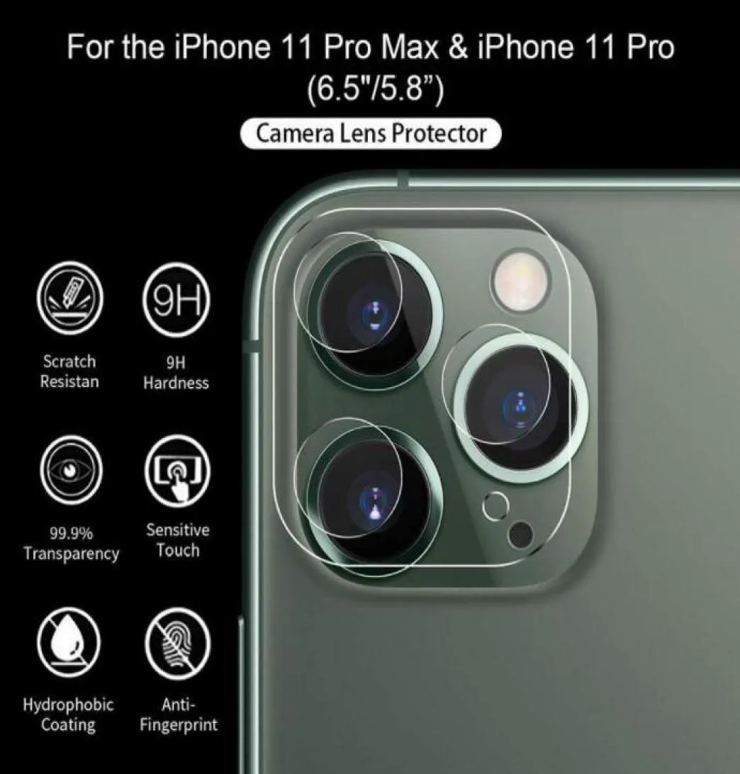 Film de caméra en verre trempé pour iPhone 11 12 Pro Max protecteur Samsung S20 Note 20 Ultra couverture complète d'écran clair avec boîte de vente au détail2026861956