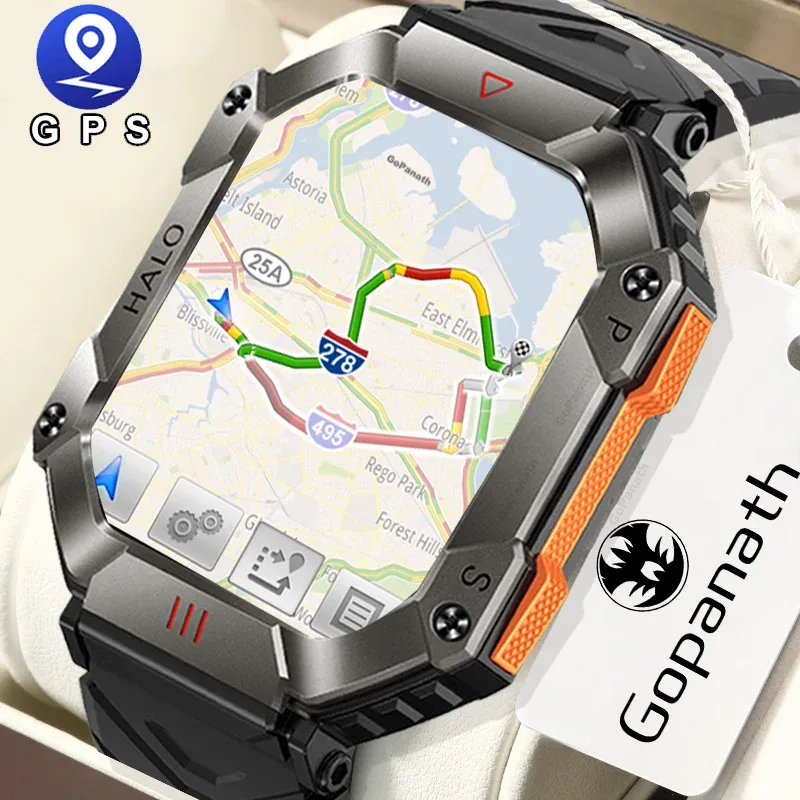 Ny hållbar militär smartur för Xiaomi Android iOS fteiness Titta på IP68 Vattentät 620 MAH Battery Bluetooth Men's Smartwatch