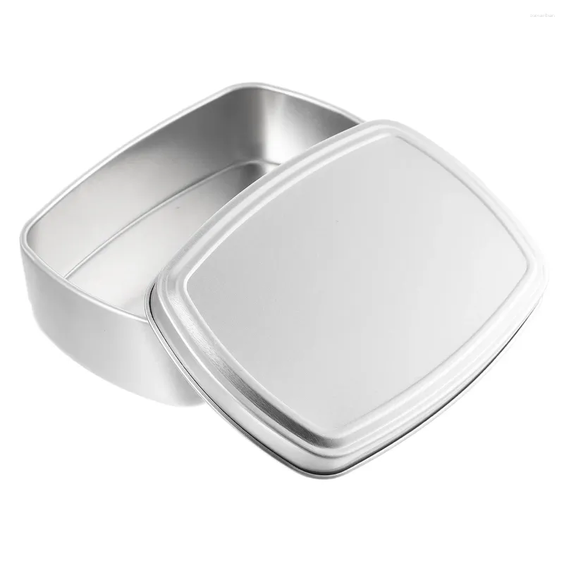 Bouteilles de stockage 2 pièces boîte carrée en aluminium conteneur de bain aliments cosmétiques boîtier en aluminium voyage