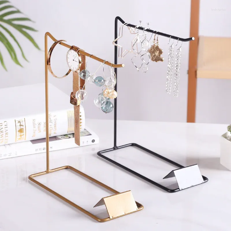 Decoratieve platen ijzeren rek ketting oorringen sieraden display stands woondecoratie