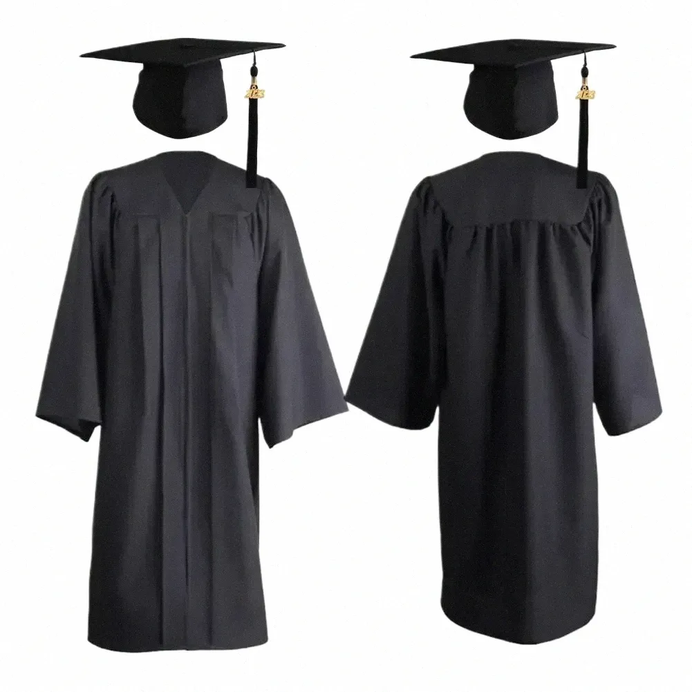 1 graders bekväm Cardigan Ceremy Dr Top 2023 GOWN HAT SET UNIVERSAL AKADEMISK GRADUATI FOTOGRAFI X8CT#