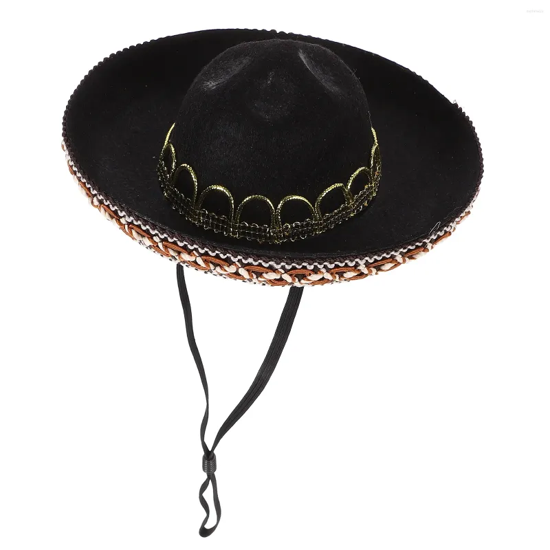 Hondenkleding Dierenhoeden Supply Schattige Hoeden Kostuum Stro Huisdierenbenodigdheden Mini Sombrero Vilt Mexicaans