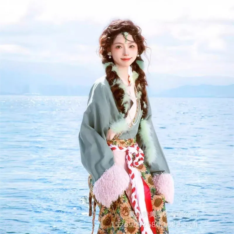 Nuovo Abbigliamento Tibetano Foto Femminile Stile Etnico Abito Yunnan Lijiang Ragazza Viaggio Sparare Costumi P9Pe Da 113 45 DHgate