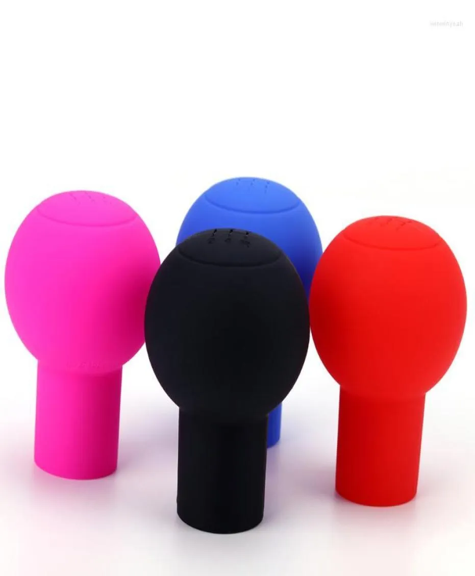 Interior Accessories Design Fashion Car Decoration Silicon 5 Gear Head Protective Case Shift Knob Cover Stick Lever Shell Skin6236139