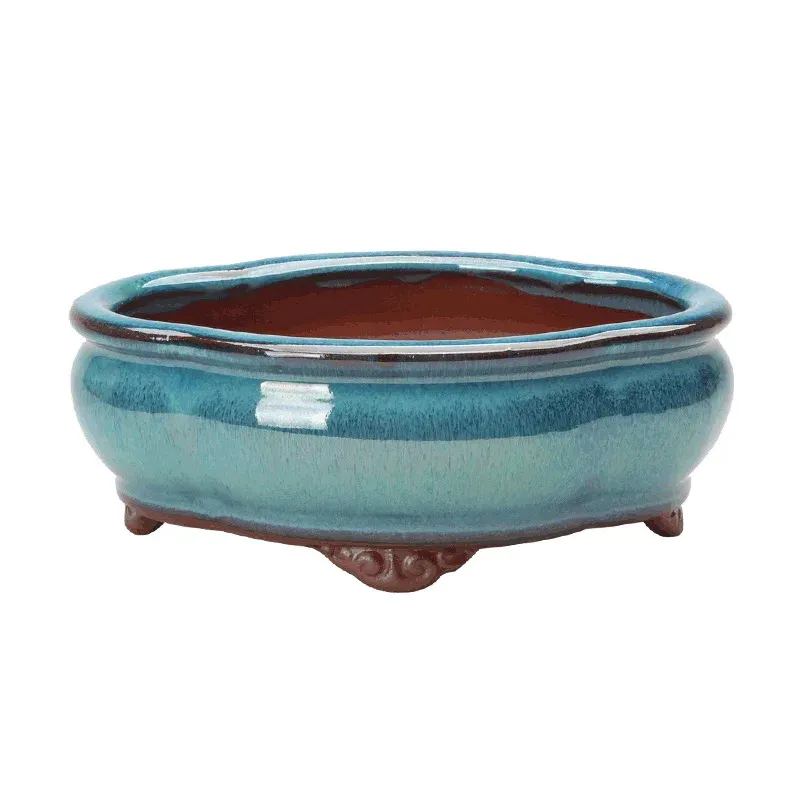 Vasi creativi in stile cinese bonsai vaso da fiori ventilare sabbia viola fioriera in ceramica artigianale per vaso da fiori per ufficio domestico