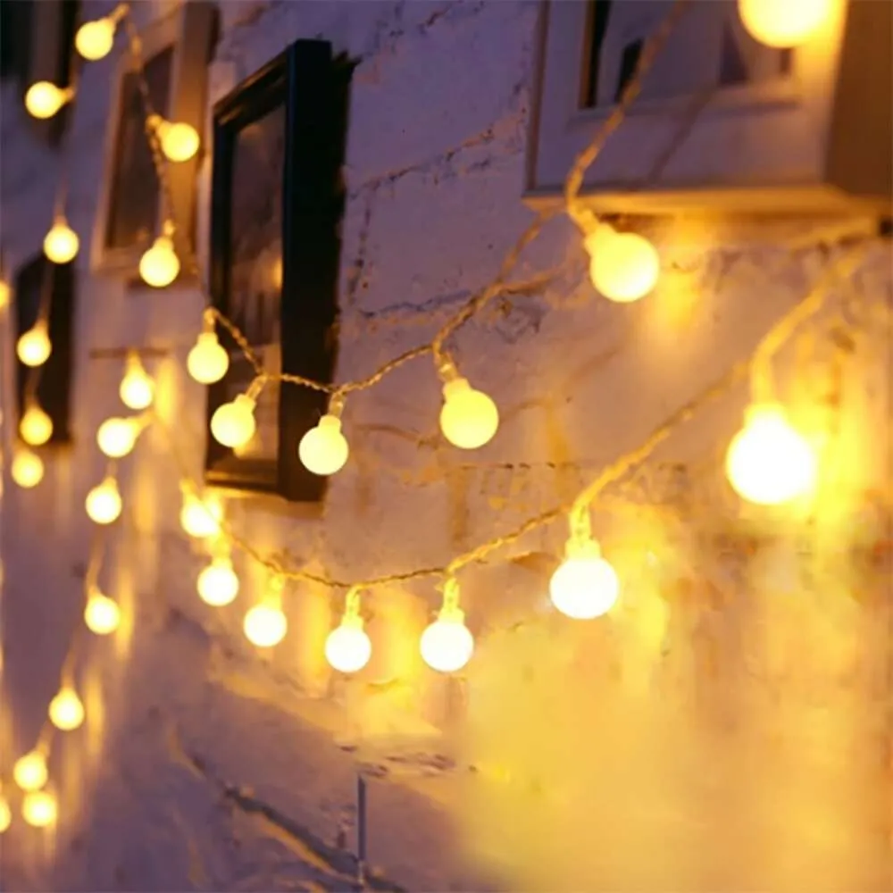 Neue LED-Lichterkette, mehrfarbig, wasserdicht, Lichterkette, Girlande für Outdoor, Garten, Weihnachten, Hochzeit