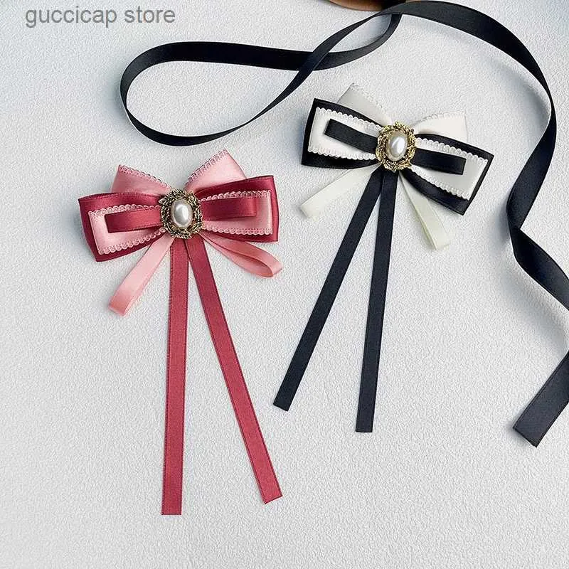 Bow Ties Korean Version Fresh and Sweet College Style Bow Tie Corsage Fashion Versatile Bow Tie Collar Shirt Dress Accessory Brooch Y240329