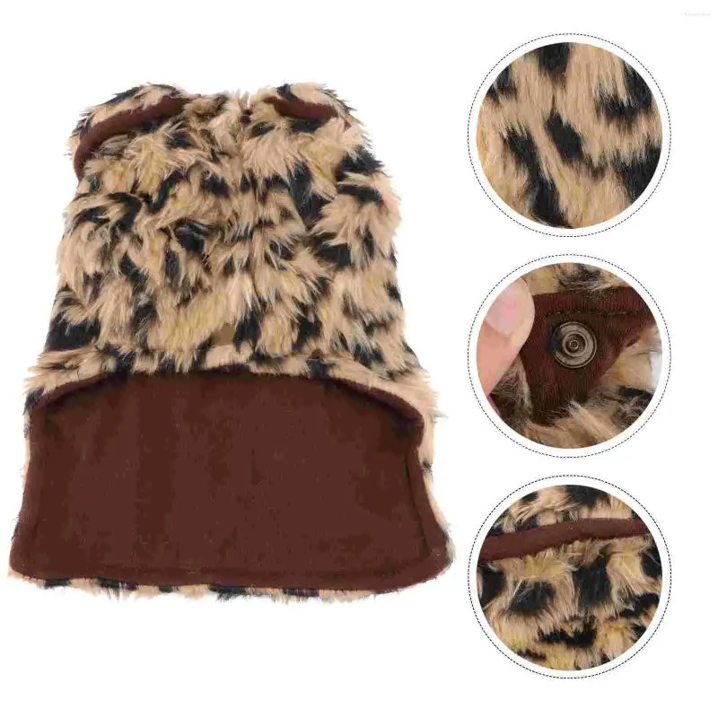 Roupas para cães moda luxo leopardo nivelado mantendo roupas quentes - tamanho XS